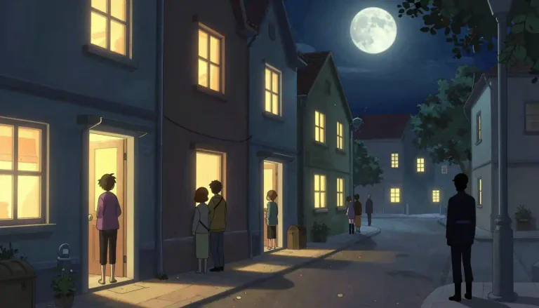 Visual representation of "curfew" - A rule that everyone must stay at home between particular times, usually at night