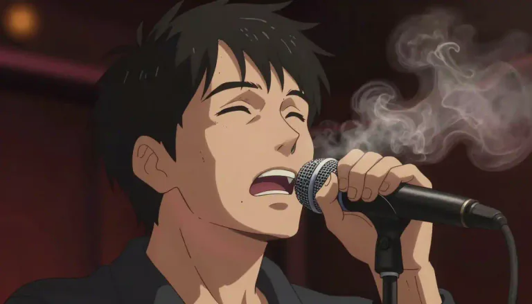 Visual representation of "huskiness" - The quality of having a rough, low voice