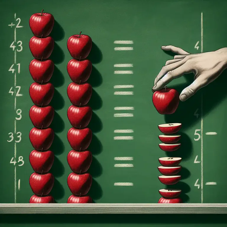 Visual representation of "carry" - To add up numbers from one column of figures to the next