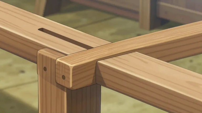 Visual representation of "mortise" - A hole or slot made in a piece of wood to fit a tenon piece for a strong joint.