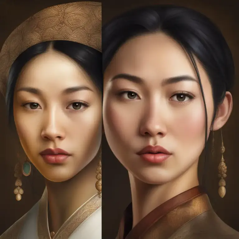 Visual representation of "eurasian" - A person of mixed European and Asian descent.