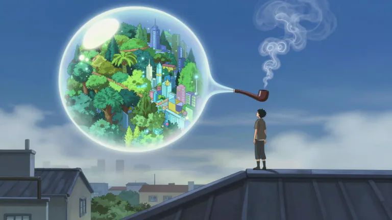 Visual representation of "pipedream" - An idea or plan that is unlikely to come true.