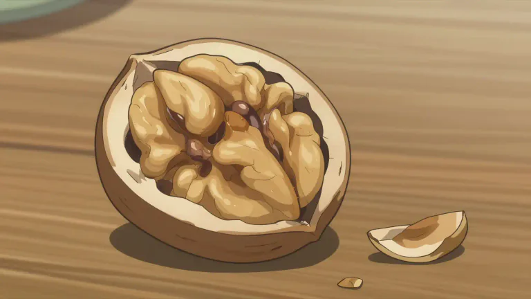 Visual representation of "kernel" - The inner, edible part of a nut, fruit, or seed, usually hard, smaller and darker
