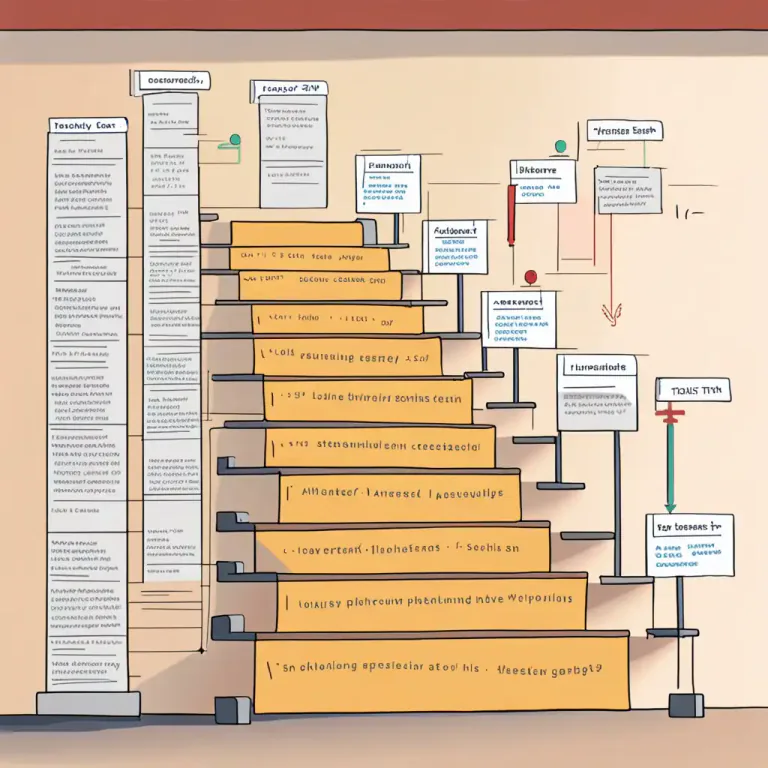 Visual representation of "build up to" - To lead up in a series of steps or stages towards something special or important