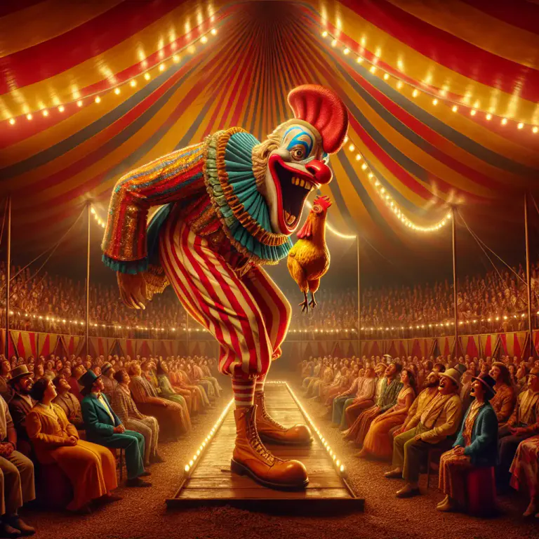 Visual representation of "geek" - In the past, a circus performer who did odd things like biting heads off chickens