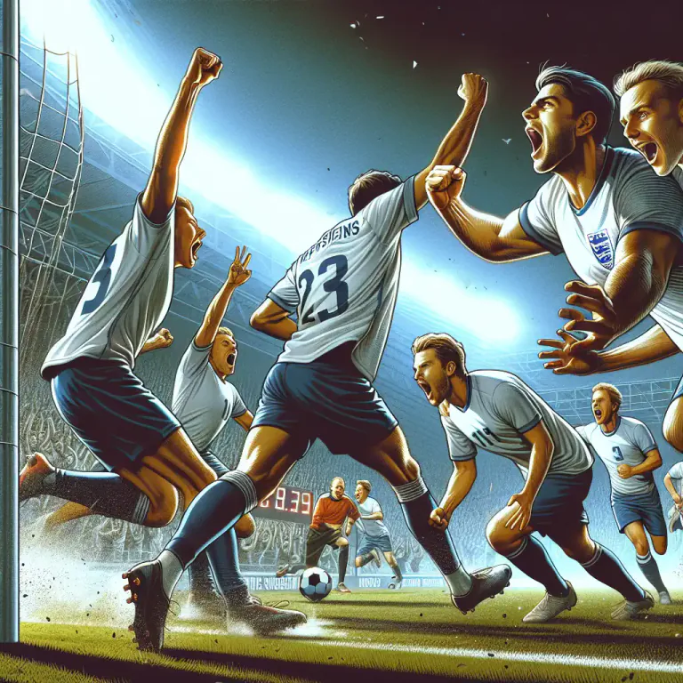 Visual representation of "equalize" - In sports, to get the same score as the other team