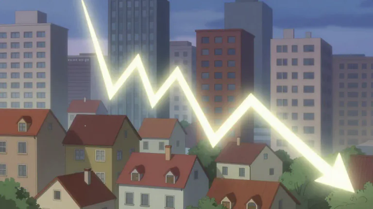 Visual representation of "slump" - A sudden severe or prolonged fall in the price, value, or amount of something