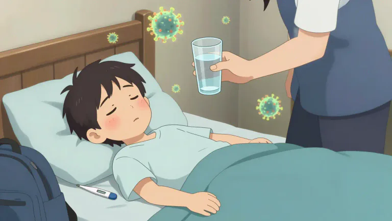 Visual representation of "mono" - A short form of mononucleosis, a viral infection