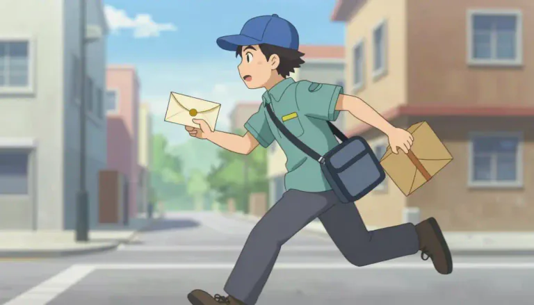 Visual representation of "courier" - A person or company that carries and delivers letters, packages, or important documents quickly