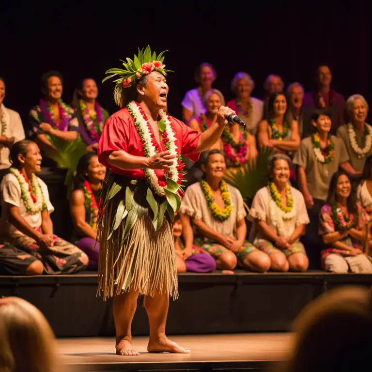 Visual representation of "ole" - A word used in Hawaii to refer to a Hawaiian chant or song.