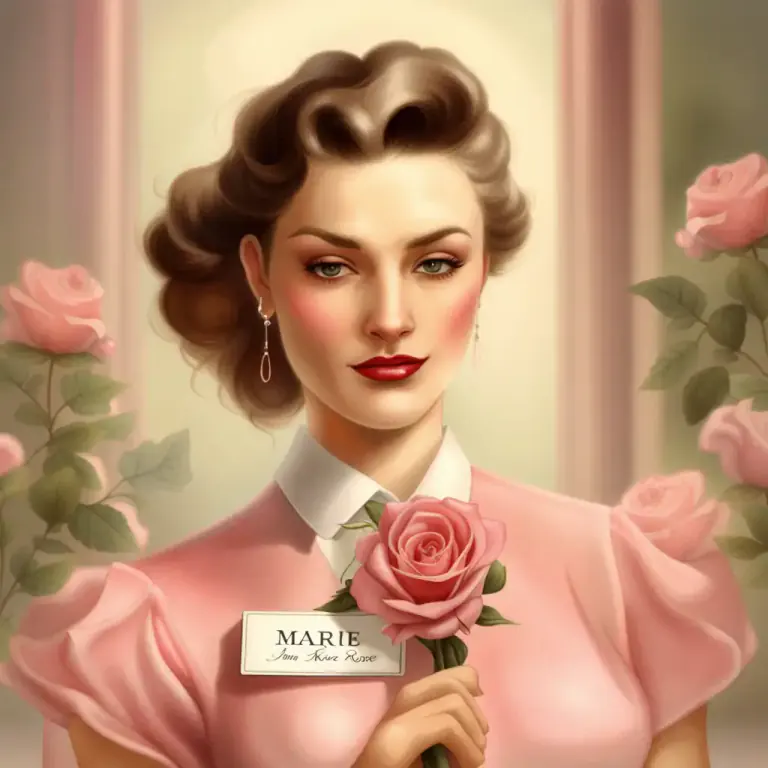Visual representation of "Marie Rose" - A woman's first and middle name.