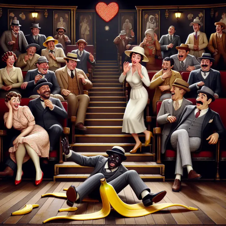 Visual representation of "screwball" - A genre of comedy film that has humorous narratives, zany characters, and often romantic or sentimental themes.