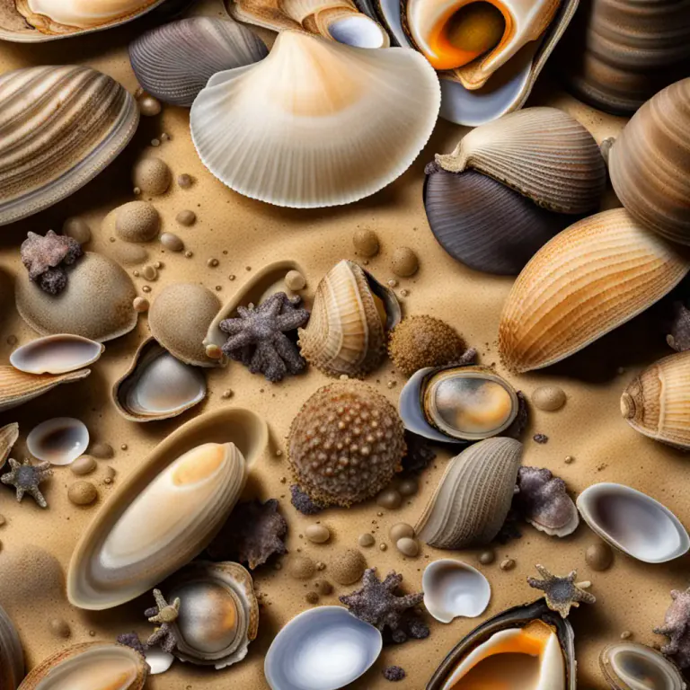 Visual representation of "moll" - A type of bivalve with a soft body, including mussels, clams, oysters.