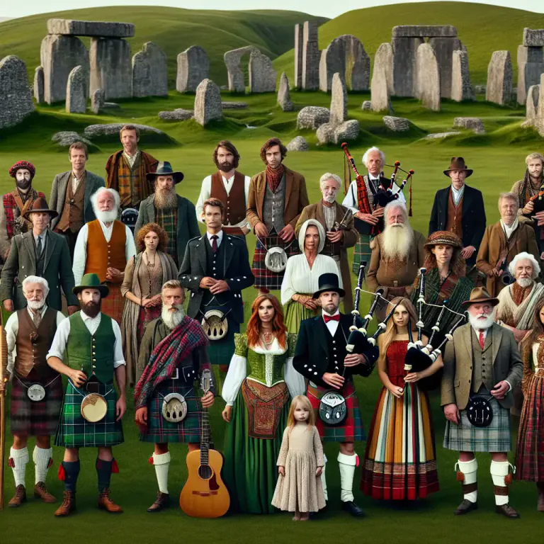 Visual representation of "celtic" - A person who belongs to a group of people in ancient and modern times called the Celts, especially those from Scotland, Ireland, and Wales.