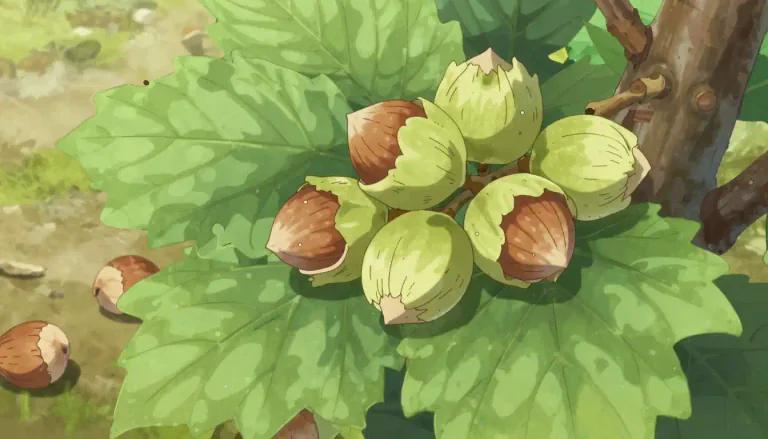 Visual representation of "hazelnut" - A kind of nut from the hazel tree