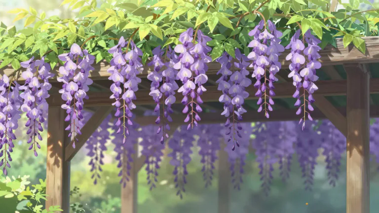 Visual representation of "wisteria" - A popular ornamental plant used in gardens and landscaping, valued for its fragrant flowers and aesthetic appeal.