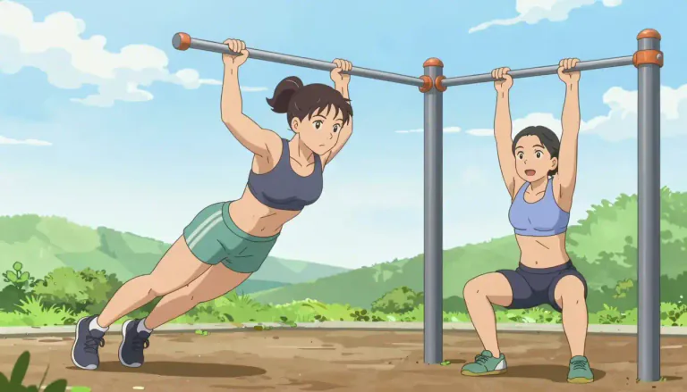 Visual representation of "callisthenics" - Exercises that helps to improve strength and fitness, done without lifting weights