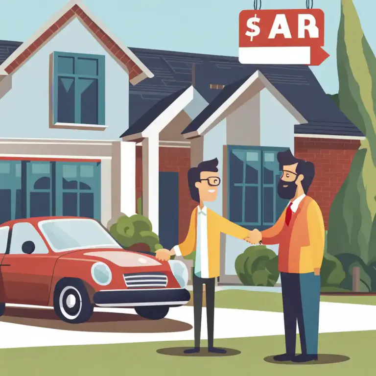 Visual representation of "give away" - To sell very cheaply or give to a buyer as part of the deal