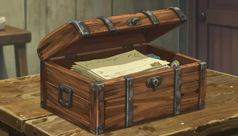 Visual representation of "kist" - A chest or box used to store things.