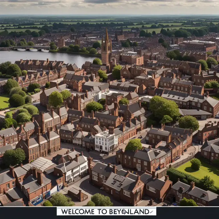 Visual representation of "derby" - A small city in England where the name comes from.