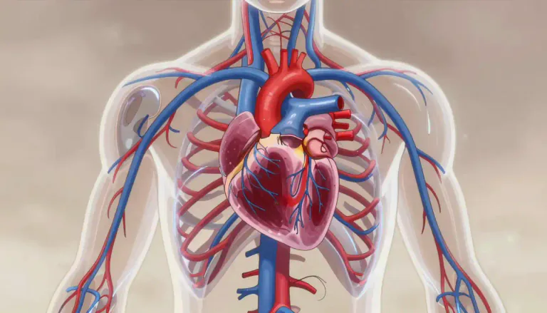 Visual representation of "circulation" - The movement of blood through the body's blood vessels