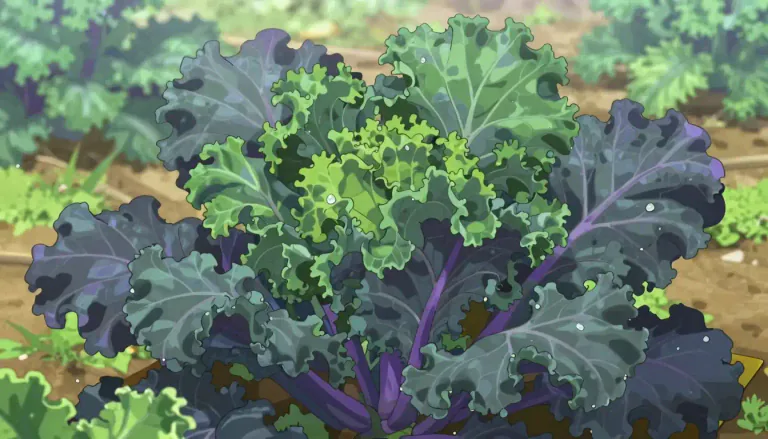 Visual representation of "kale" - A type of cabbage that has green or purple leaves.