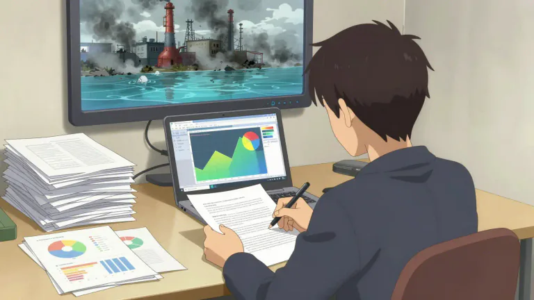 Visual representation of "report" - A written statement that gives information about something.