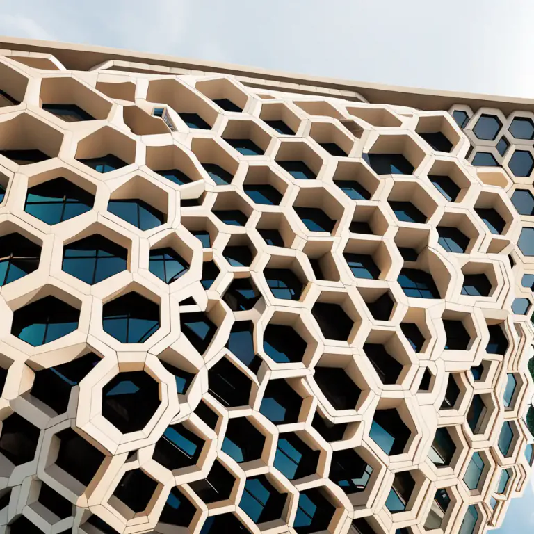Visual representation of "honeycomb" - Something that has many small similar sections or parts