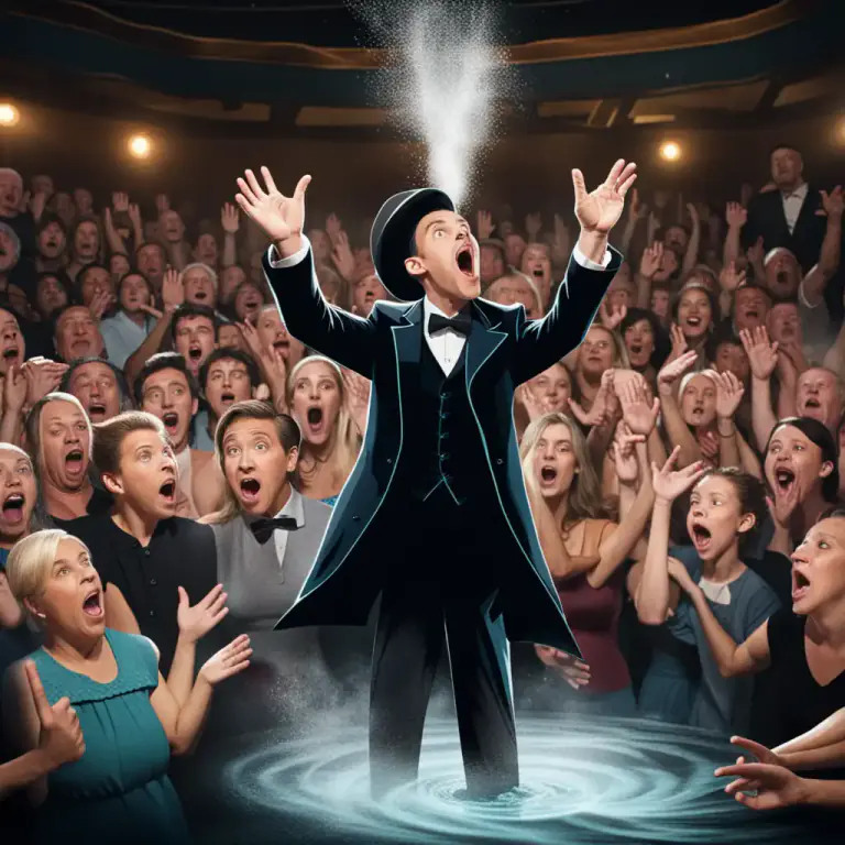 Visual representation of "blow somebody/something out of the water" - To amaze or surprise greatly