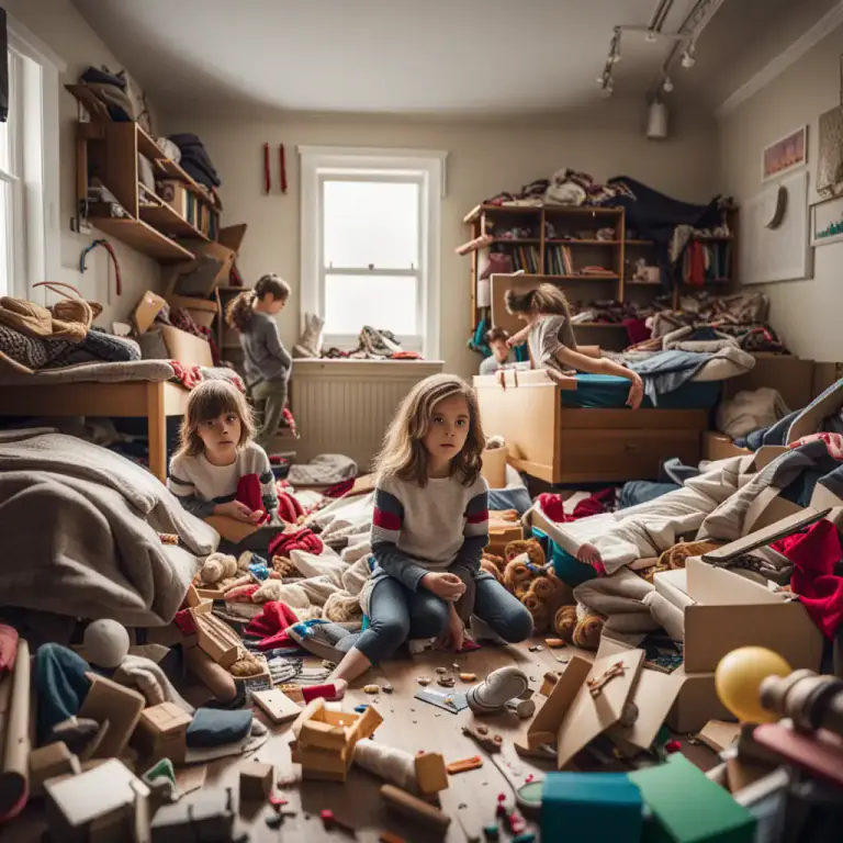 Visual representation of "mess up" - To create disorder, to make something untidy or dirty