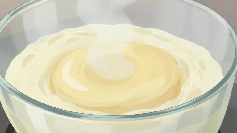 Visual representation of "coagulate" - To change from a liquid into a thickened mass