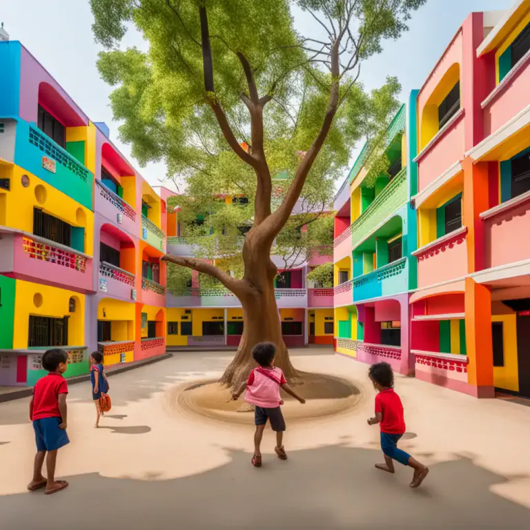 Visual representation of "nursery" - An institution for the care and education of young children, especially under kindergarten age
