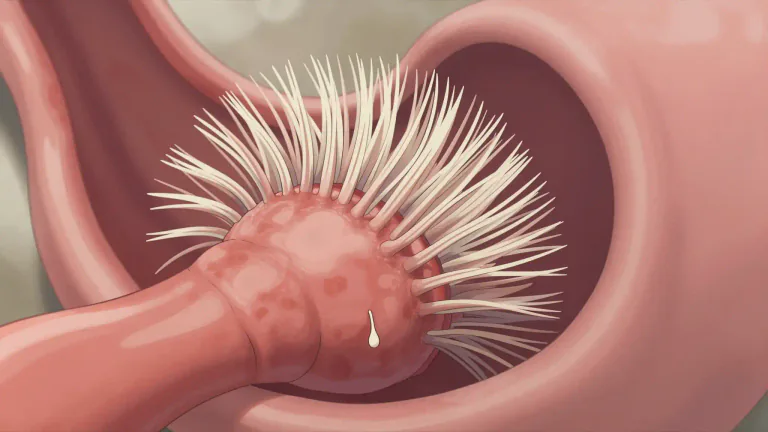 Visual representation of "fimbria" - A fimbria is a thread-like structure or fringe, especially on the surface of certain tissues or cells.