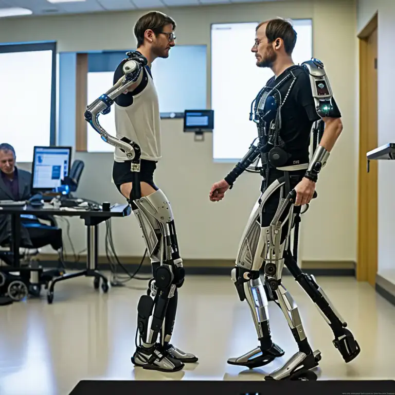 Visual representation of "cyborg" - A person who has physical abilities enhanced by mechanical elements built into the body