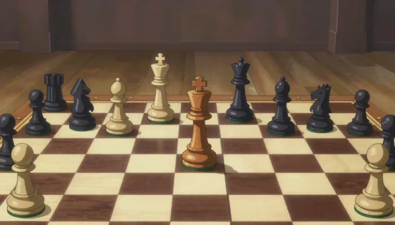 Visual representation of "checkmate" - A position in chess where the king is directly attacked and there is no way to remove the threat.