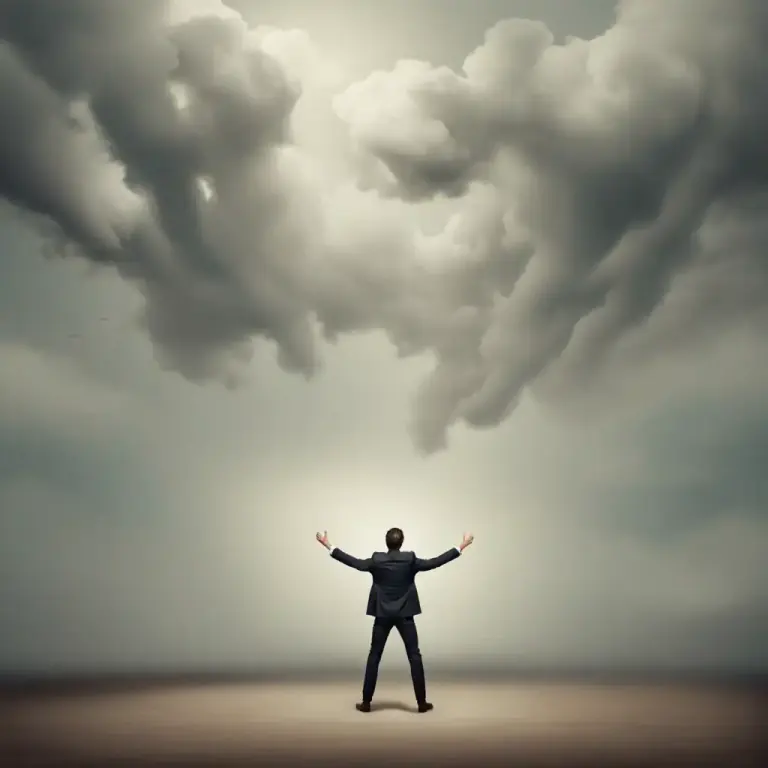Visual representation of "over somebody’s head" - Above and beyond someone's reach or power