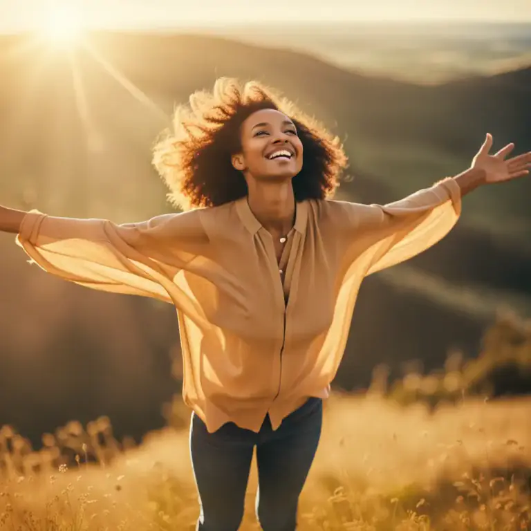 Visual representation of "a place in the sun" - A position or situation in which someone has everything they need to be happy or successful