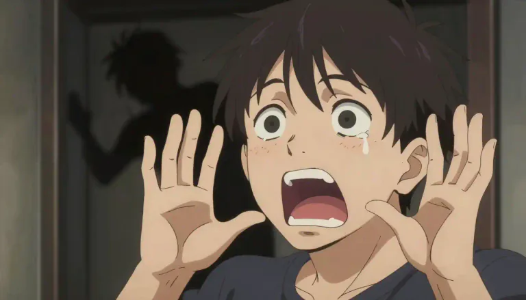 Visual representation of "shriek" - to scream in a high-pitched way, often because of fear or excitement