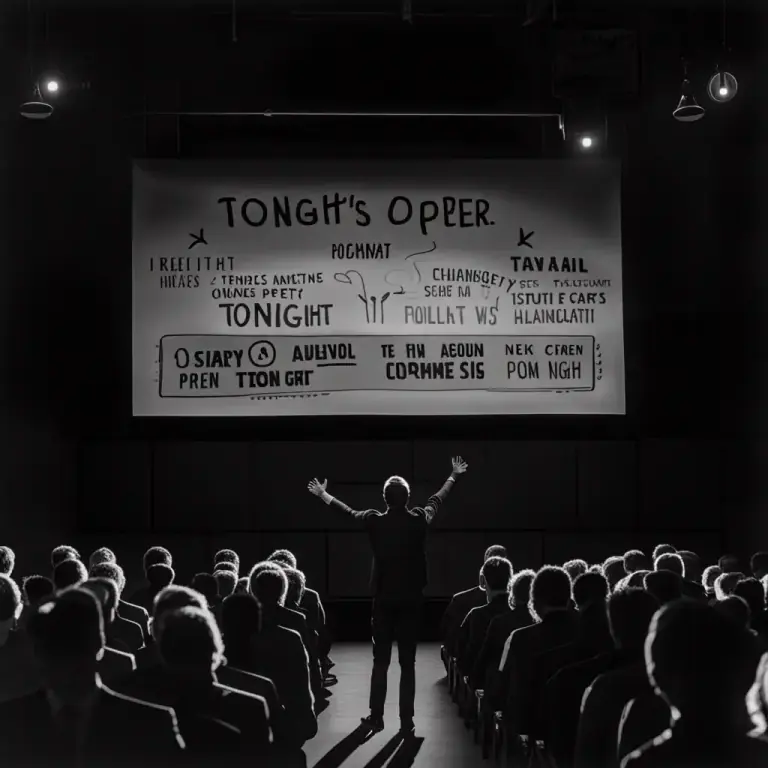Visual representation of "opener" - An event, performance, or activity that starts a series or show