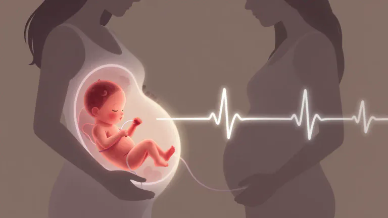 Visual representation of "fetal" - Related to a baby inside the mother's womb before birth