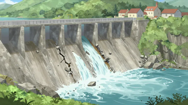 Visual representation of "instability" - The condition of being likely to collapse or fail