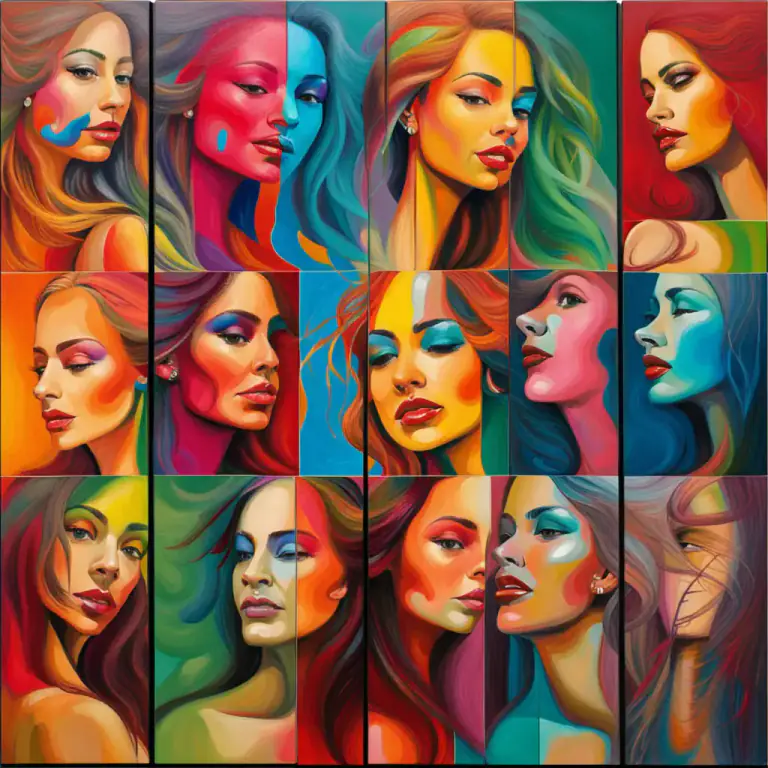Visual representation of "shades of somebody/something" - Different levels or qualities of a single thing or person.