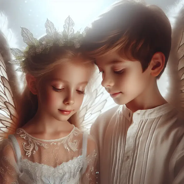 Visual representation of "angelically" - in a way that suggests a pure, spiritual, or non-human nature