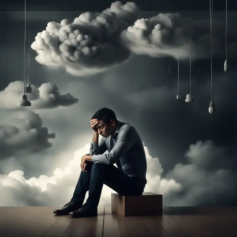 Visual representation of "dwell" - To focus one's thoughts on something for a long time in a serious and quiet way