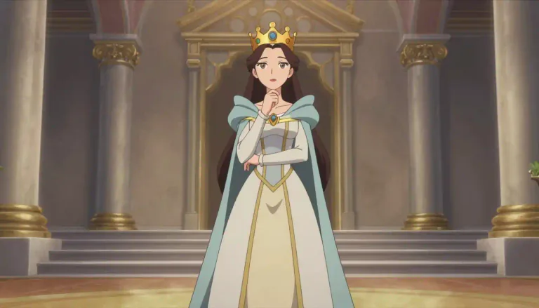 Visual representation of "queenly" - Relating to, or having the characteristics of a queen
