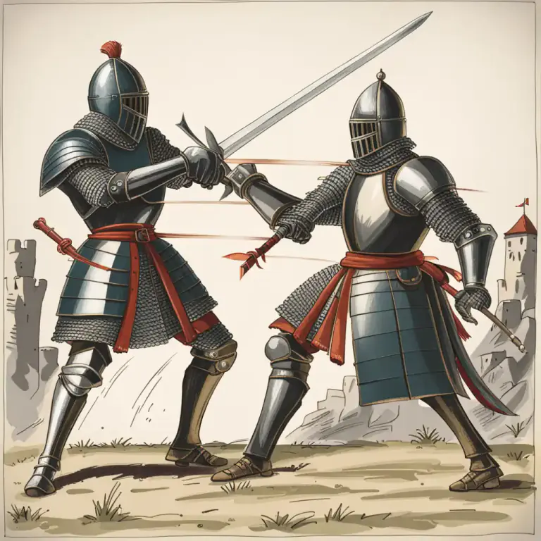 Visual representation of "strike at" - To aim to hit or attack something.