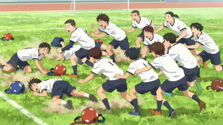 Visual representation of "rout" - A big, chaotic defeat
