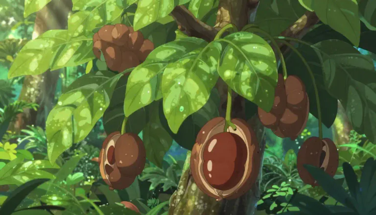 Visual representation of "kola" - A type of tropical tree that produces large seeds or nuts containing caffeine.