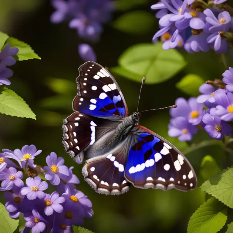 Visual representation of "emperor" - A type of a large, brightly colored butterfly.