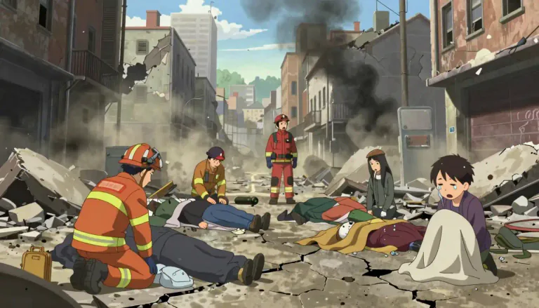 Visual representation of "tragedy" - A very sad event or situation, especially one involving death or suffering